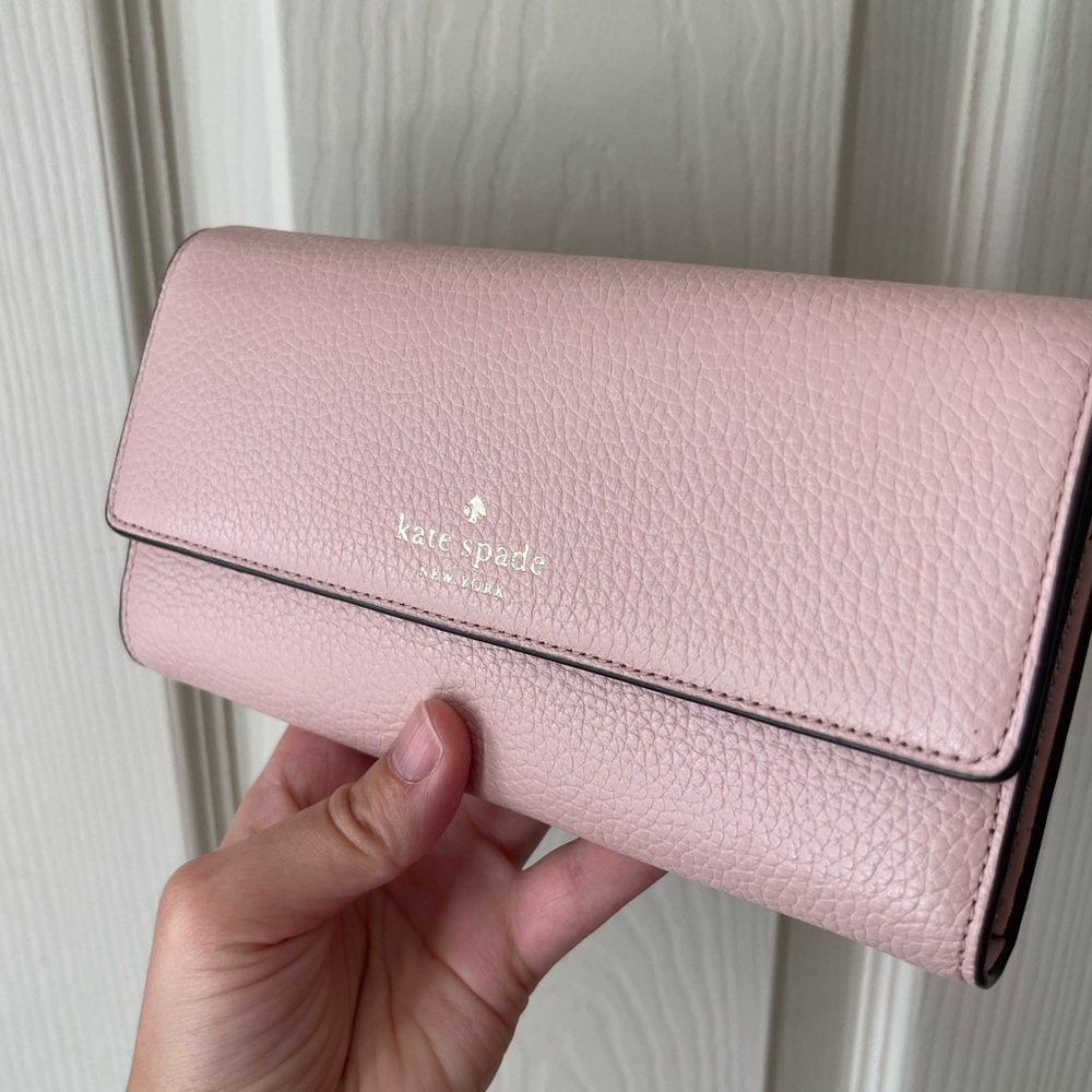 Kate Spade Blush Pink Leather Clutch Wallet